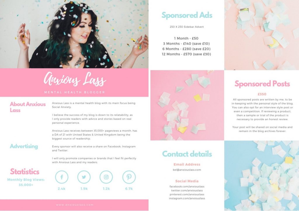 Media Kit Example - Blogging Terms