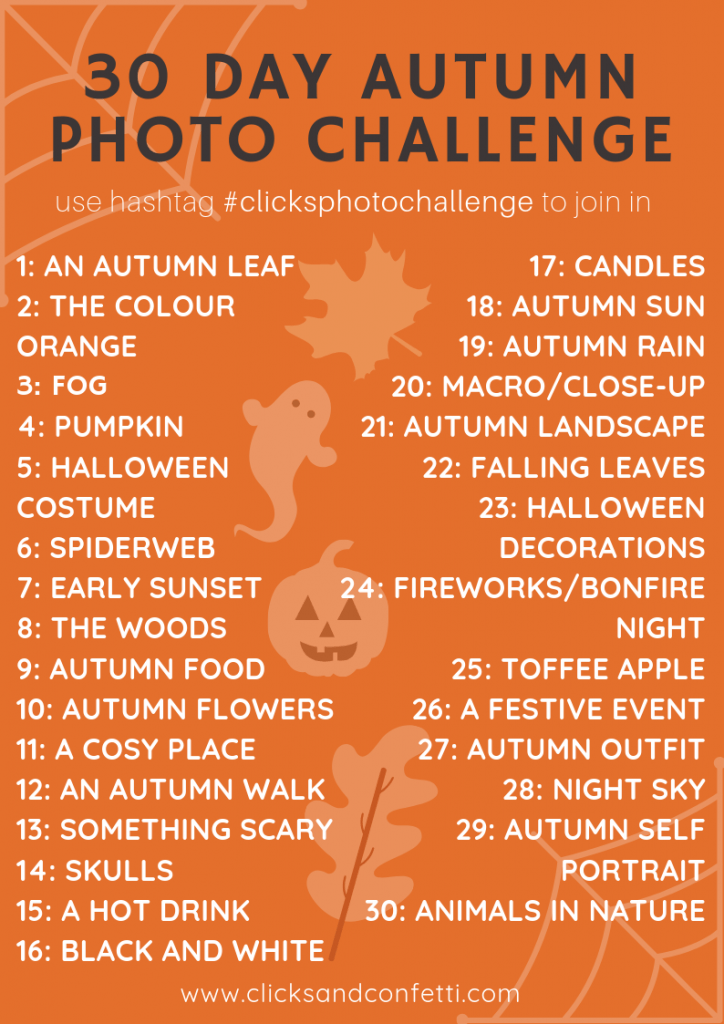 30 Day Autumn Photography Challenge