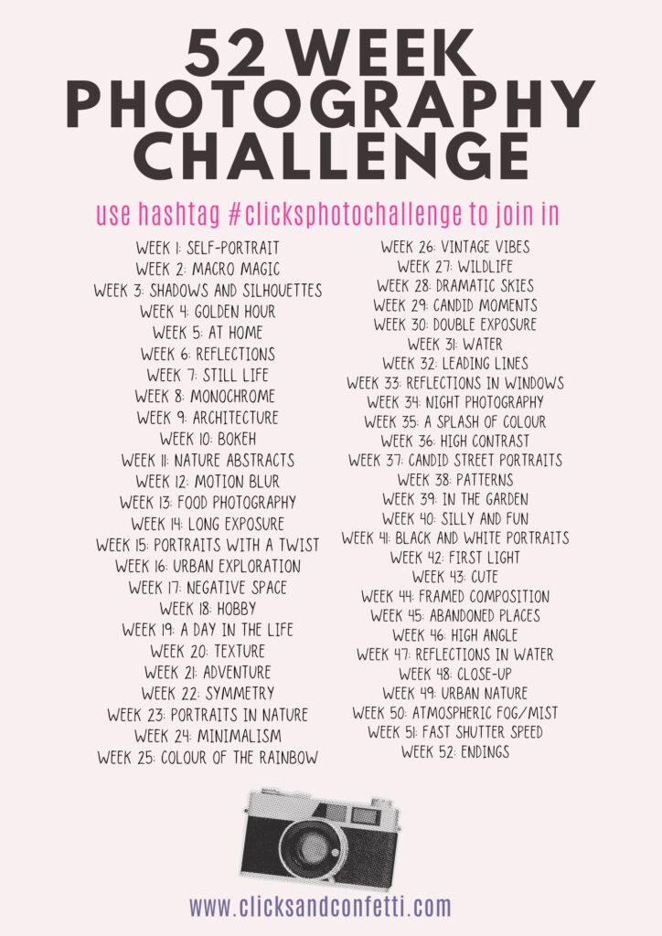 52 week photography challenge