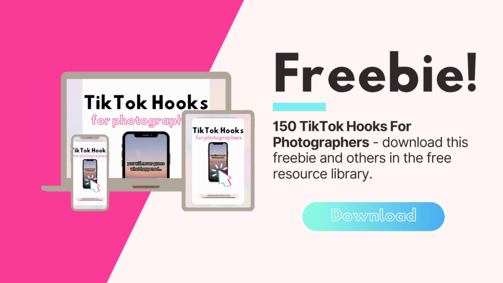 Free 150 TikTok Hooks for Photographers download
