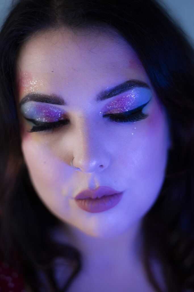 Self portrait with coloured gels