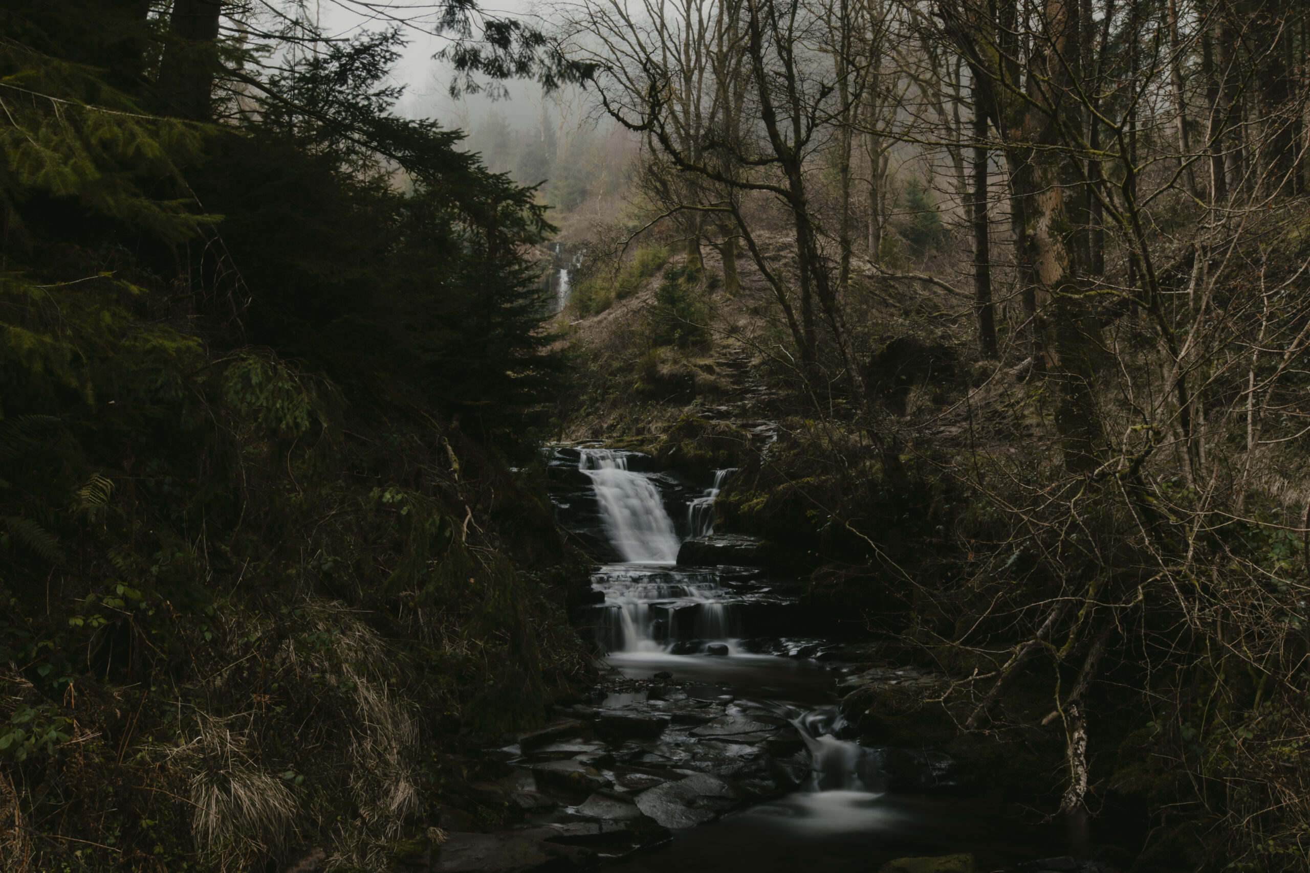 Long Exposure Water Photography Example - Waterfall in Brecon Beacons