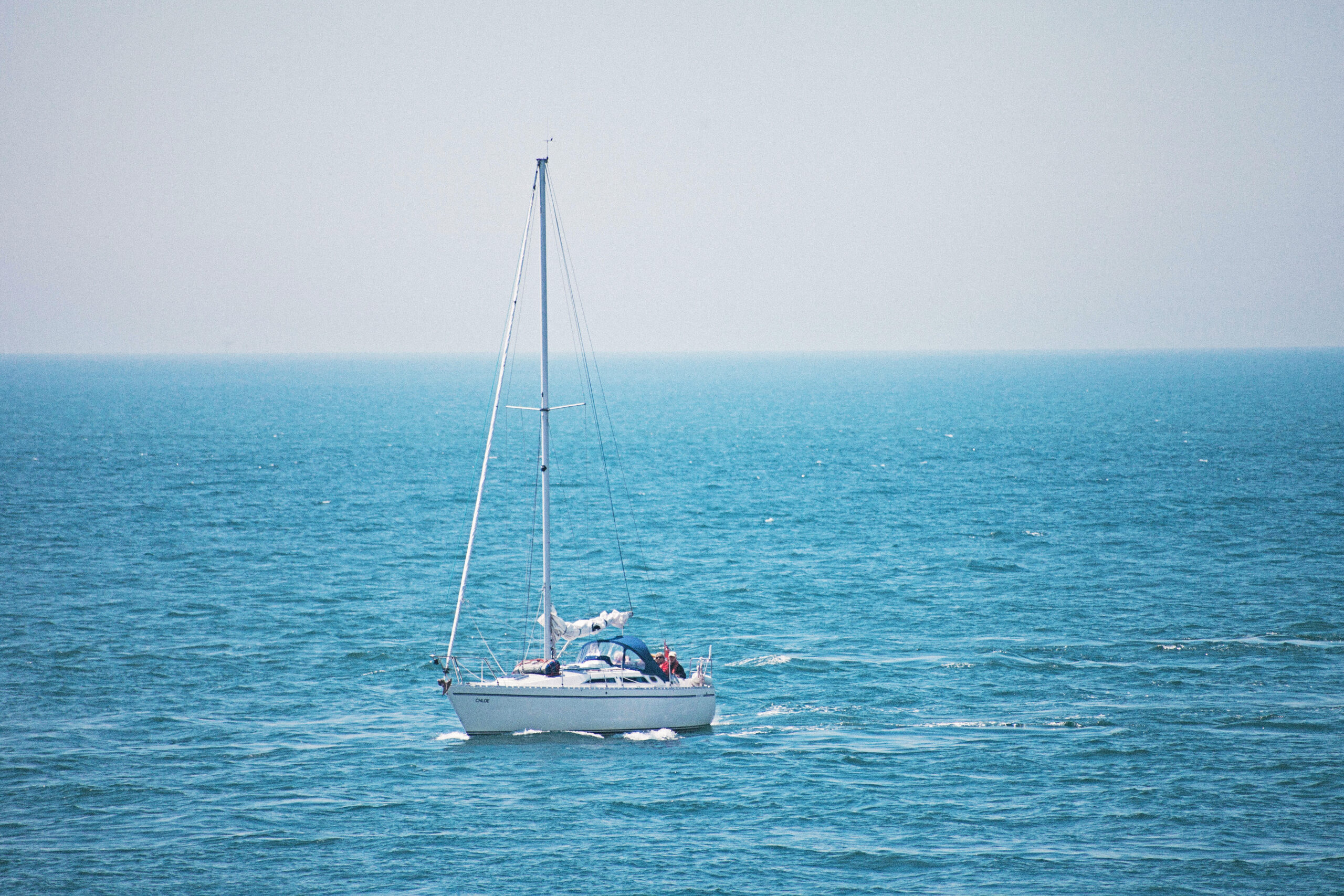 Bright blue sea at Isle of Portland, Dorset